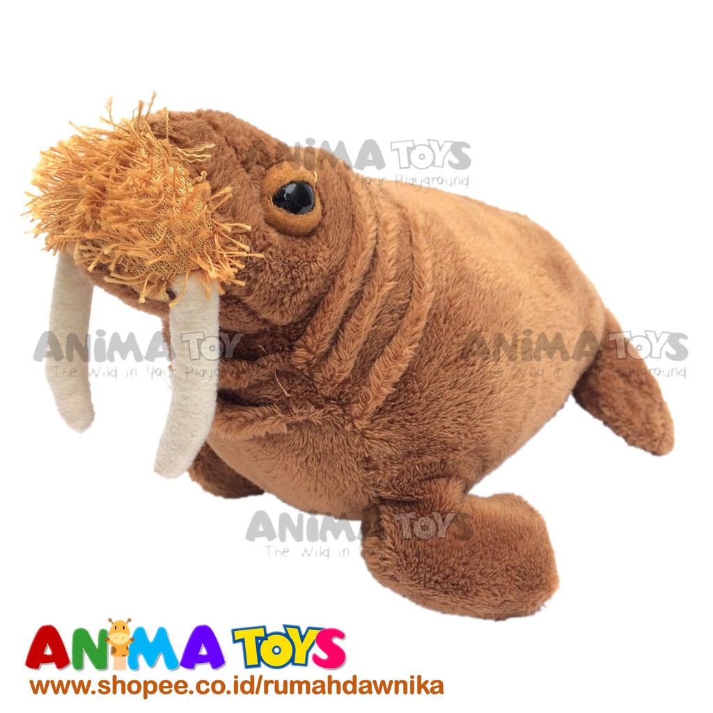 Boneka Hewan Beruang Laut Mini Walrus Animatoys Sar047s Shopee