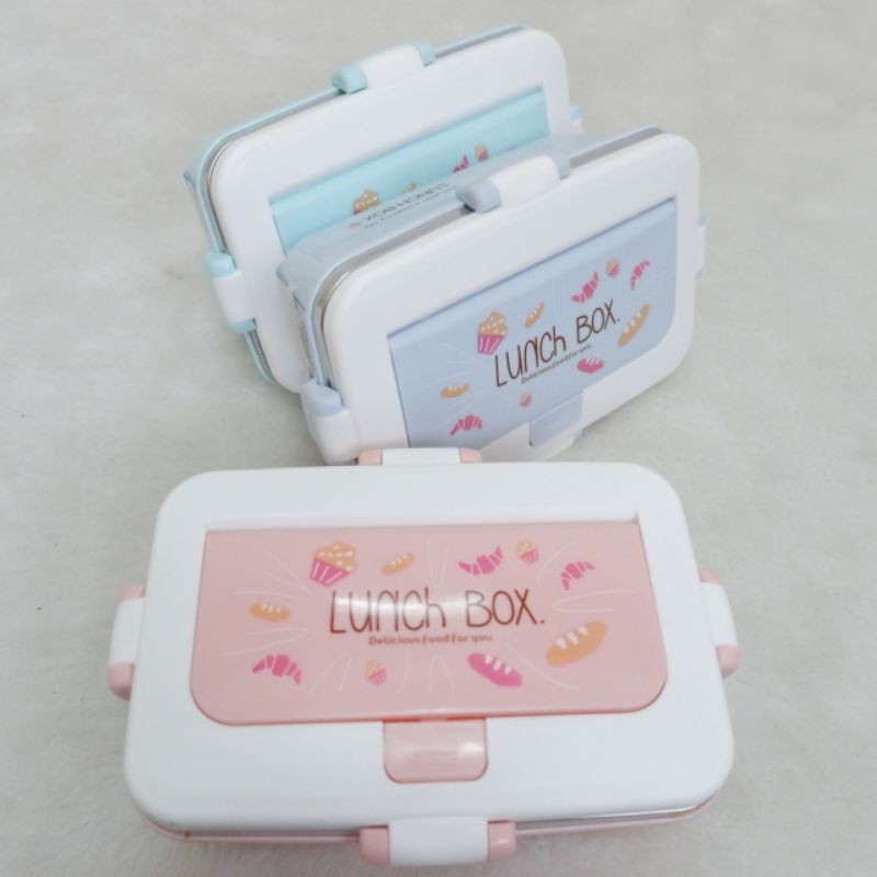 365 Kotak Makan Lunch Box / Tempat Makan Bento Stainless / Container / Lunch Box B521