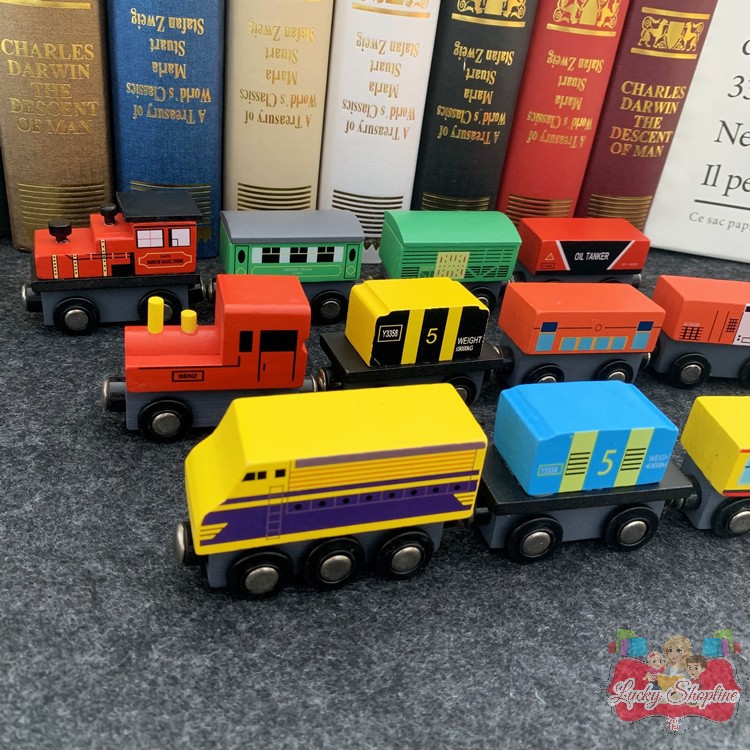 [BIG SALE] Wooden train toys set - pretend toys - mainan kereta