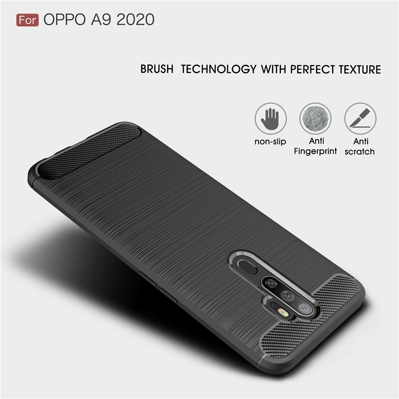 Case Oppo A5 2020 / A9 2020 Ultra Slim Ipaky Carbon Fiber Premium Softcase