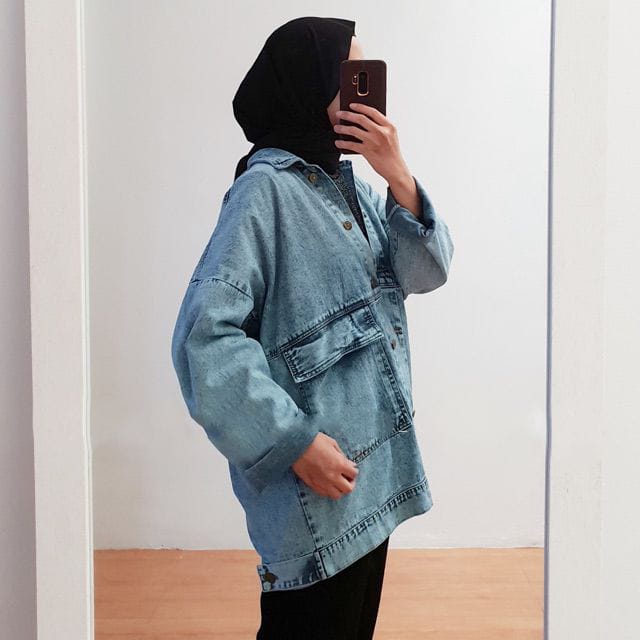 VINTAGE BAGGY JACKET DENIM OVERSIZE I JAKET JEANS JUMBO SHAKA LD 120 I JAKET OVERSIZED