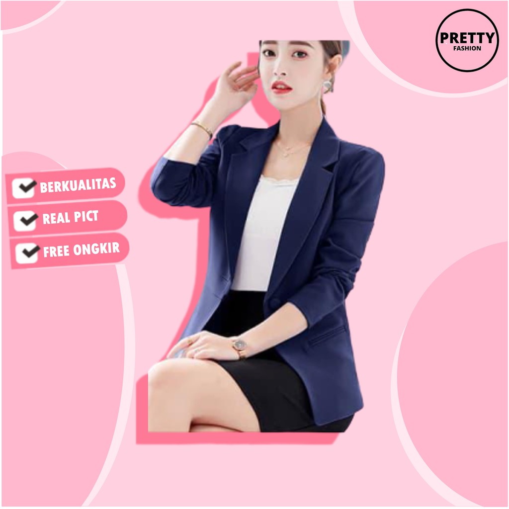  BAJU  BLAZER KOREA  KEKINIAN  FASHION PAKAIAN ATASAN WANITA 