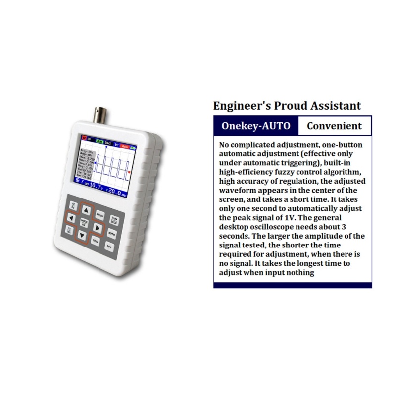 Osiloskop Mini 5Mhz Bandwidth 20MSps Dengan Fungsi Penyimpanan Gelombang