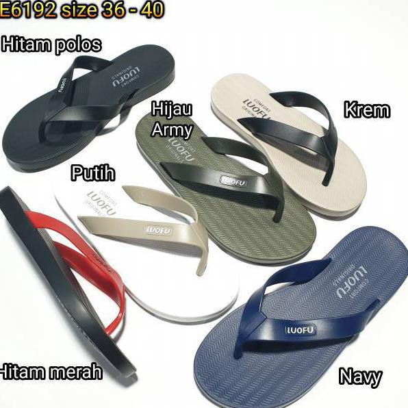 ~ PROMO~ JELLY SANDAL JEPIT PRIA LUOFU KARET IMPORT E6192 ,SANDAL CEWEK KEKINIAN SANDAL WANITA