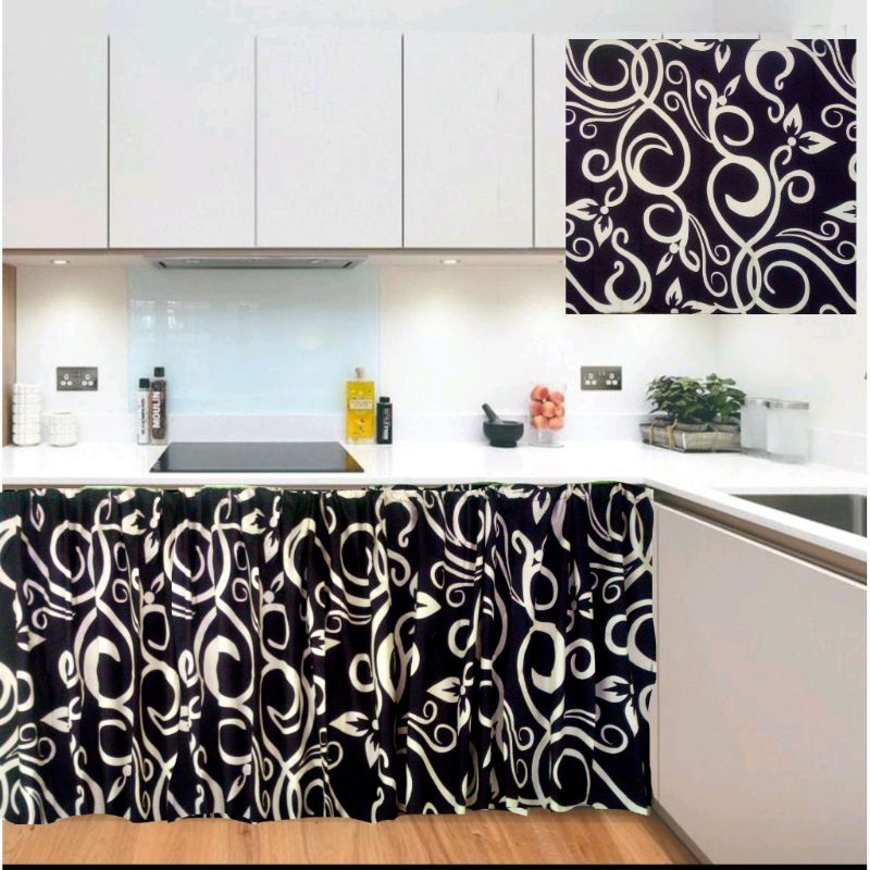 gorden murah | (premium) minimalis | Gorden kolong dapur | tirai kolong | Gorden | Gorden kolong dap