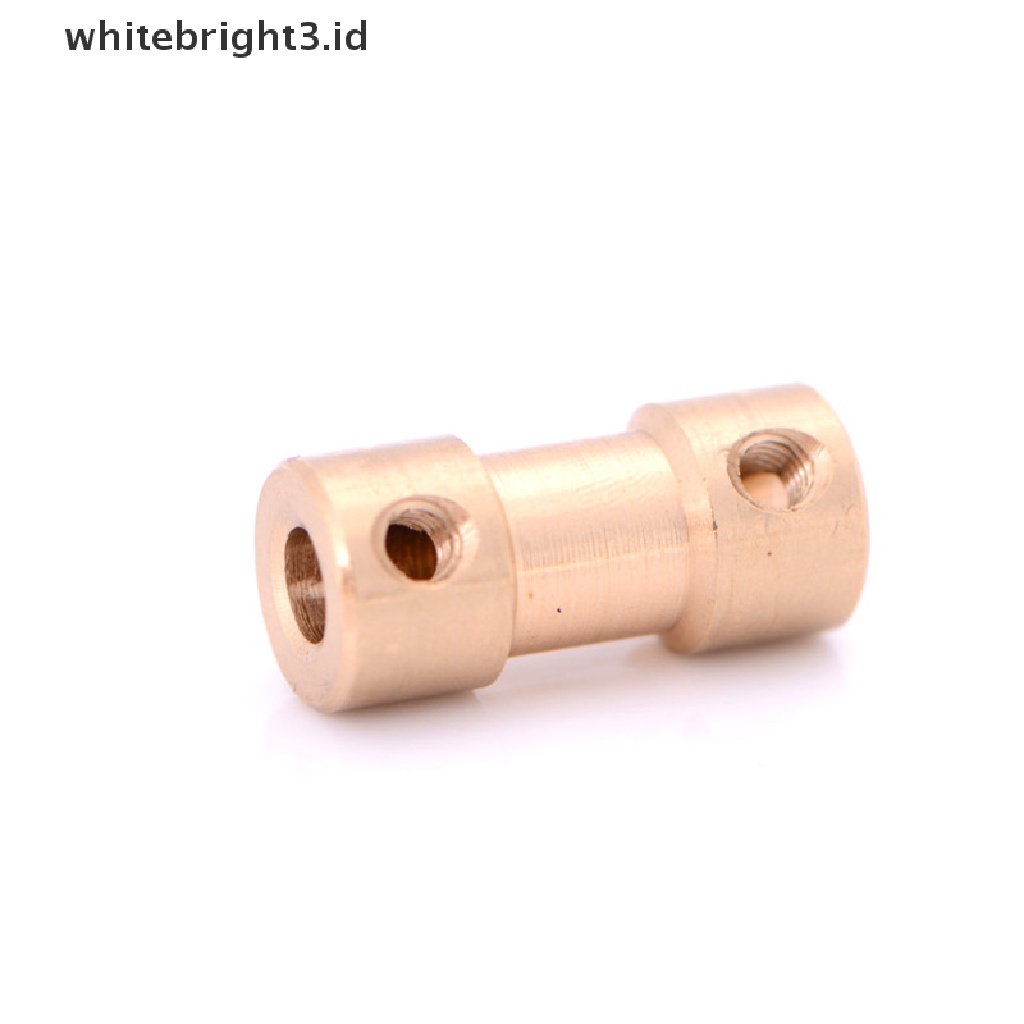 (whitebright3.id) Adaptor Konektor Kopling Shaft Motor Bahan Tembaga Ukuran 2 / 3 / 3.17 / 4 / 5mm