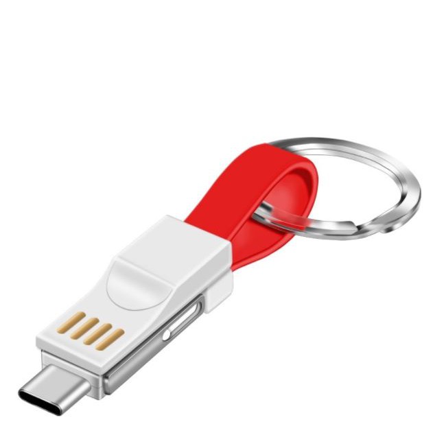 DODORY HL0131 Gantungan Kabel USB Tipe C Mikro USB 2A  3In1 Gantungan Kunci Mini Magnetik Charger