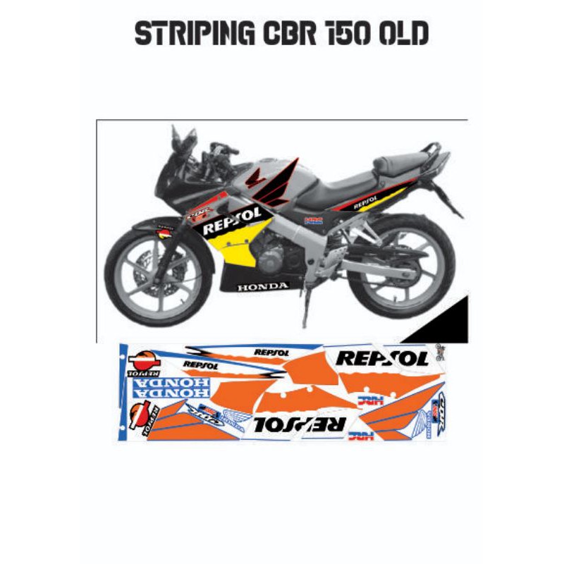 STRIPING LIS BODY HONDA CBR 150 OLD/LAMA REPSOL