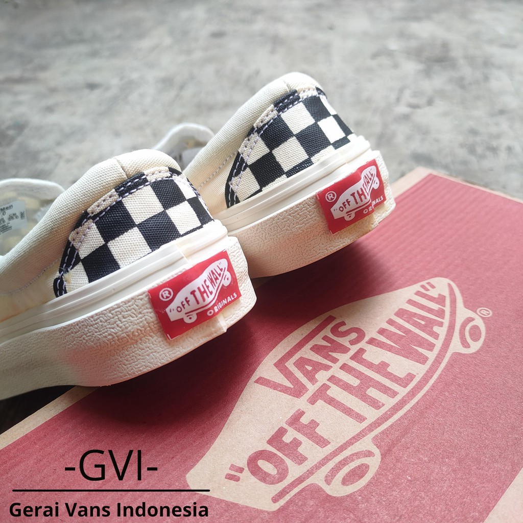 (GRATISSS!!!) VANS SLIP ON OG CHECKERBOARD BLACK WHITE WAFFLE DT PREMIUM BNIB-3