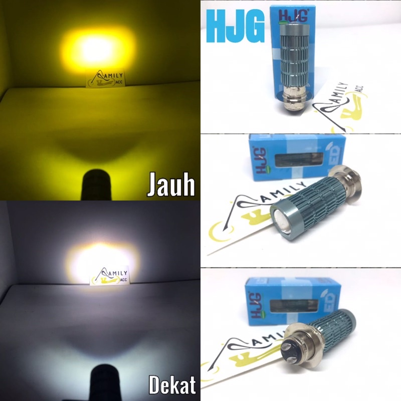 LAMPU UTAMA/ BOHLAM LED H6 D2 LASER HJG AC/DC APLIKASI MOTOR MATIC