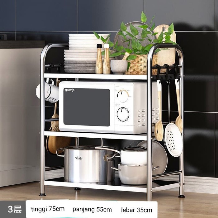 Stainless Rak 3 Susun