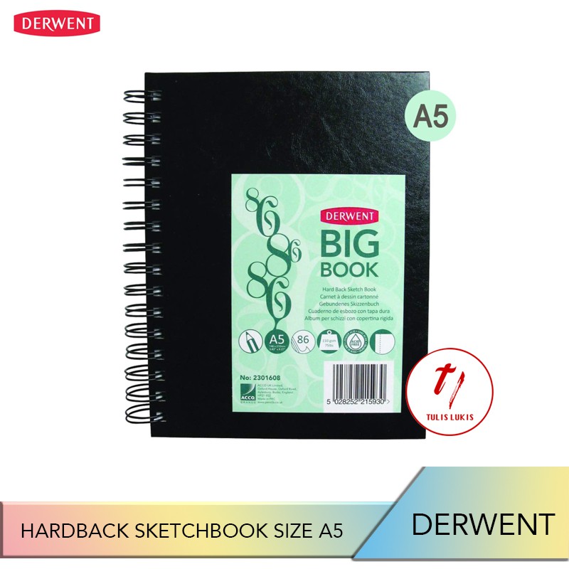 

DERWENT SKETCHBOOK HARDCOVER A5 (COCOK BANGET UNTUK PENSIL DAN CHARCOAL)