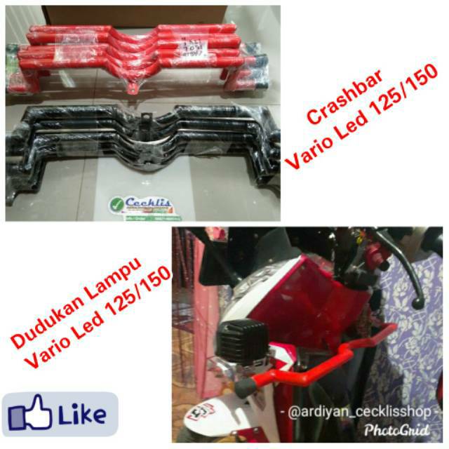 Crashbar Vario 150 / 125 Led Tubular Vario Dudukan Lampu Vario New / Old