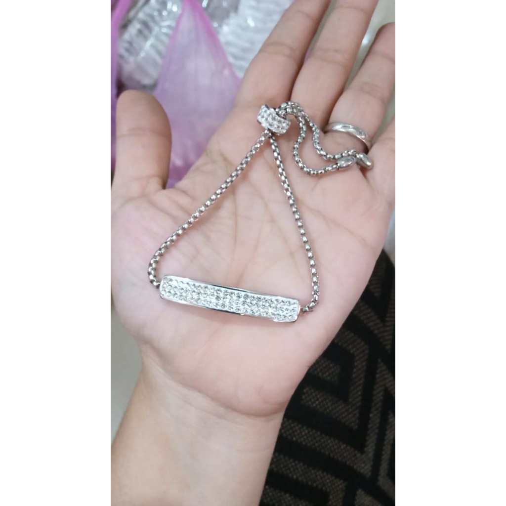 Gelang serut titanium silver