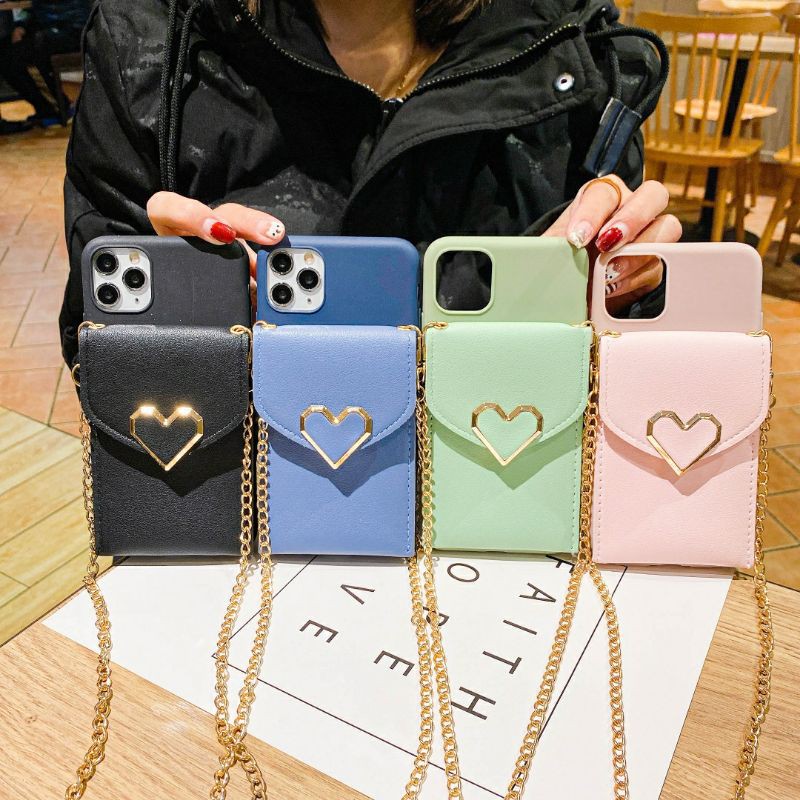 LOVE TALI RANTAI DOMPET CASE HP IPHONE OPPO VIVO HUAWEI XIAOMI SAMSUNG