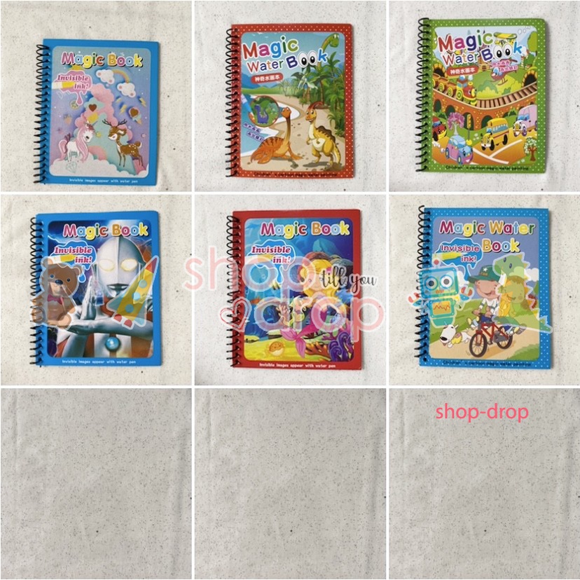 Magic Water Book - Buku Gambar Anak - Buku Mewarnai Air - Buku Magic Anak - Water Doodle Book