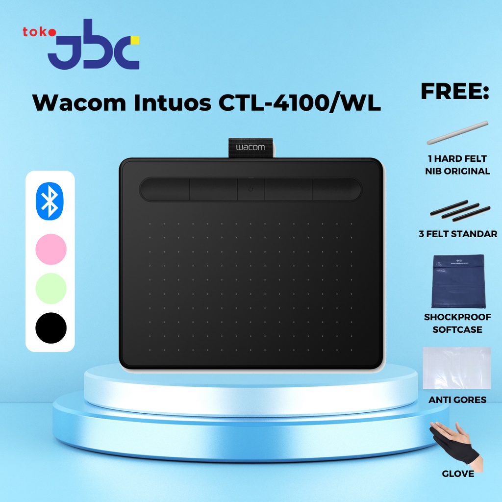 Pen Tablet Wacom Intuos Bluetooth CTL 4100WL/ CTL-4100WL / CTL 4100 WL garansi resmi 1thn