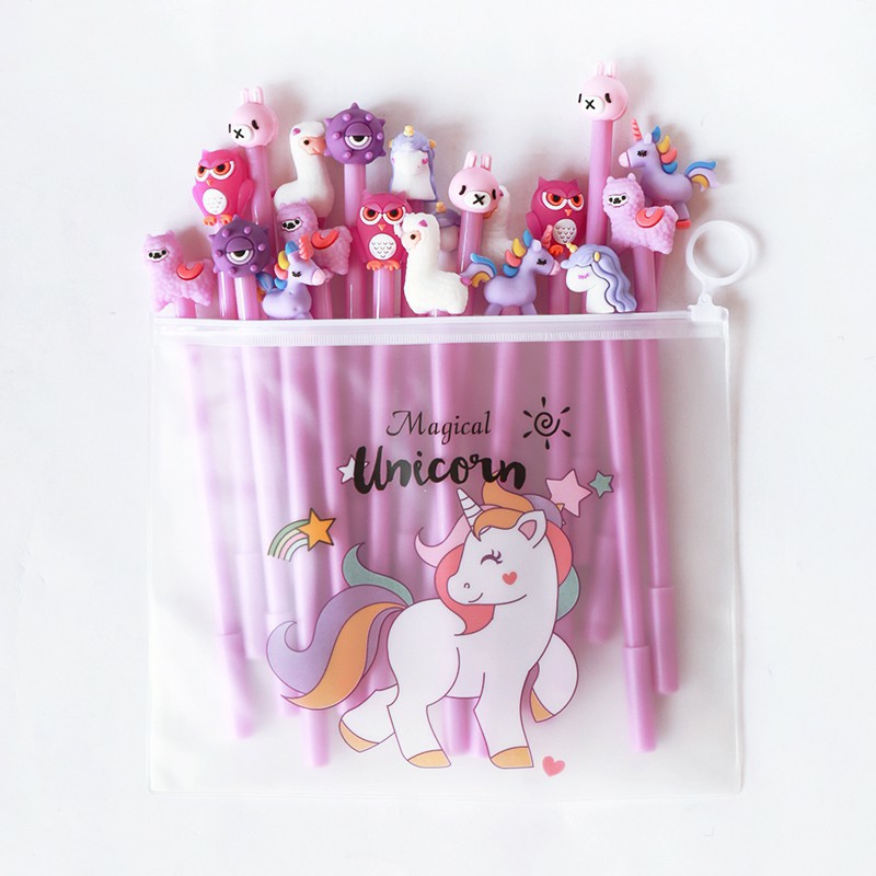

10pcs Karakter Purple Free tempat pensil unicorn pvc