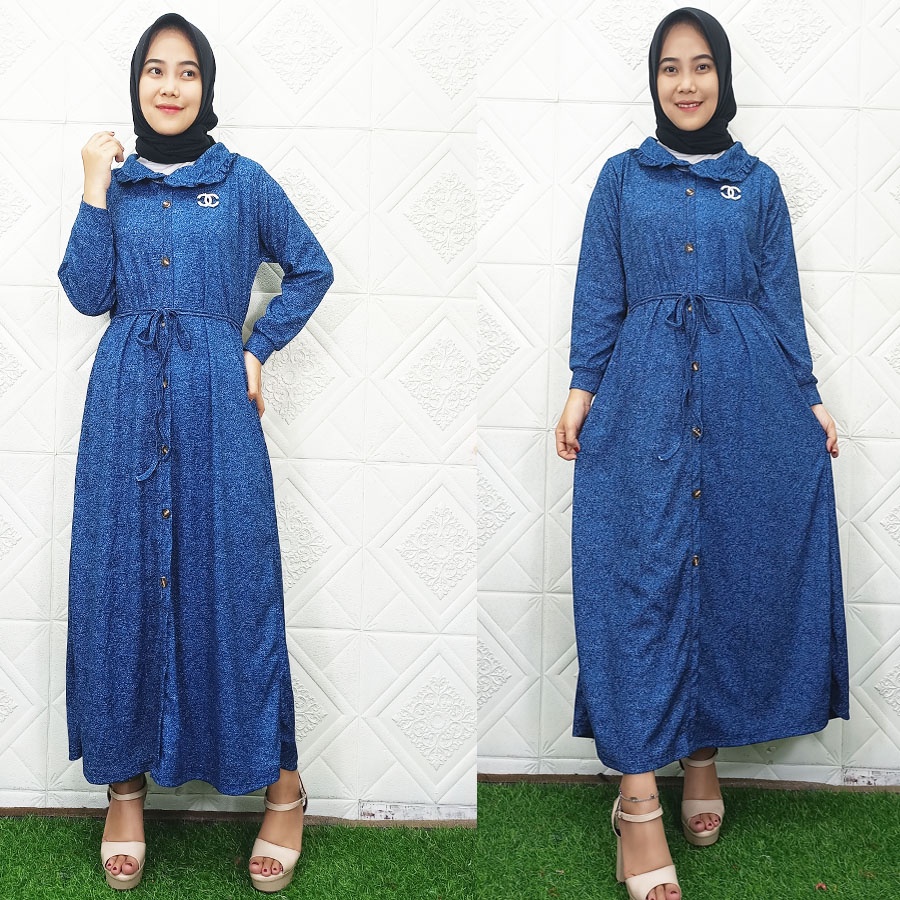 ANGELIA BIRU DRESS GAMIS GL FASHION