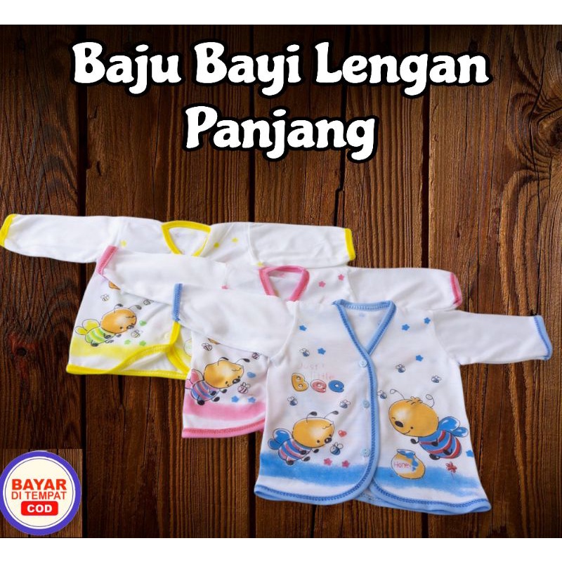 Grosir 12pcs Baju Bayi Lengan Panjang (1lusin) murajh lusinan