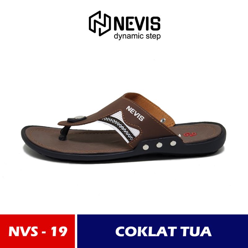 Sandal Jepit Kulit Pria Original Nevis NVS 19 Sendal Santai Casual Pria Dewasa