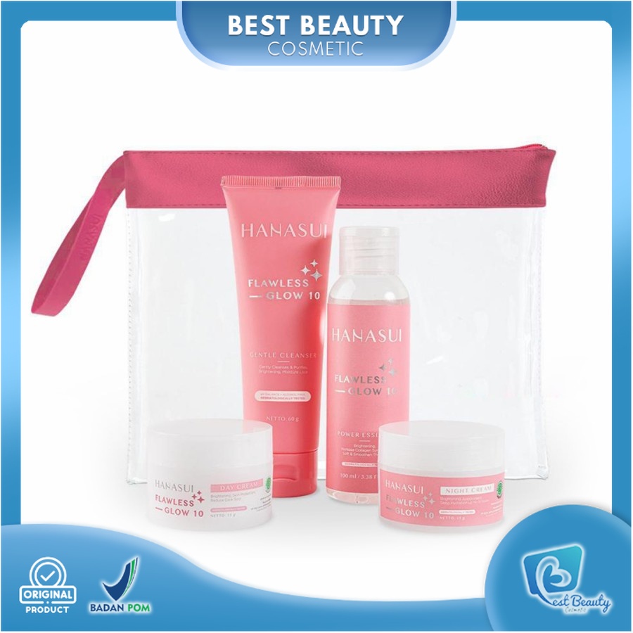 ★ BB ★ HANASUI Flawless Glow 10 Day Cream - Night Cream - Essence Toner - Gentle Cleanser