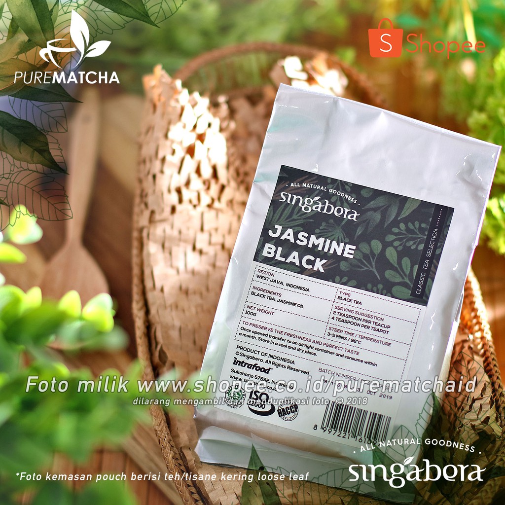 

Singabera Tea - Jasmine Black Tea 100gr Teh Hitam Melati Cafe Restoran Indonesian Tea