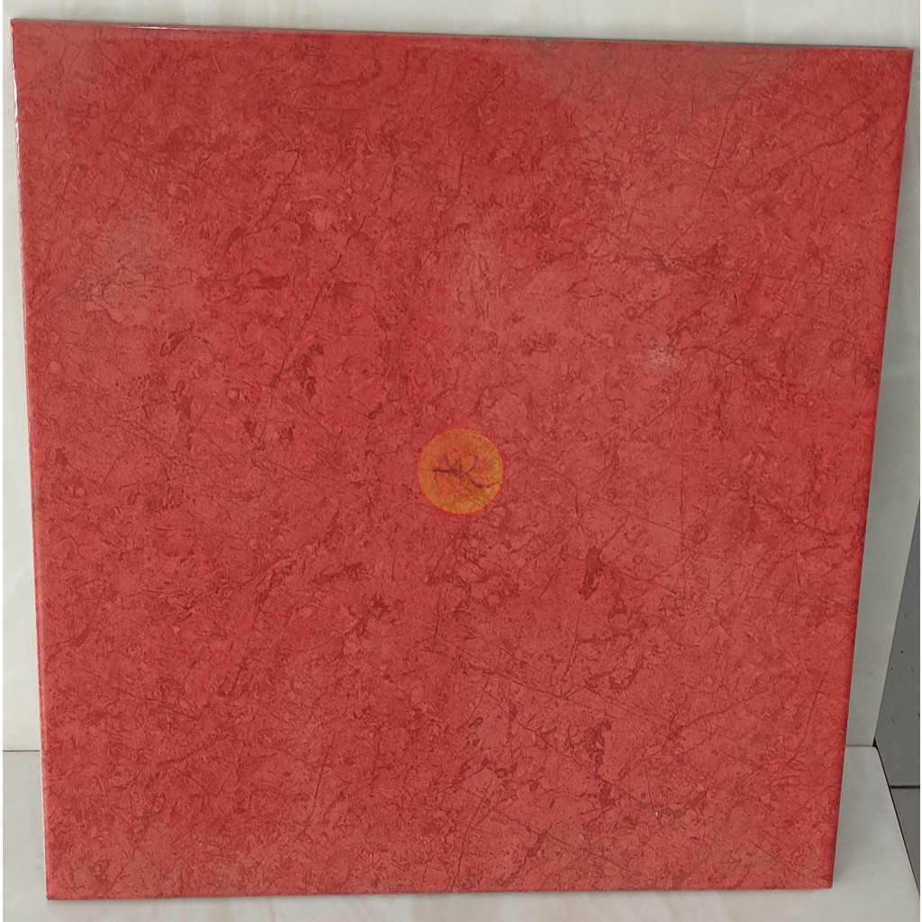 Keramik Lantai Motif Marble Merah Glossy 40x40 Sun power Maladewa