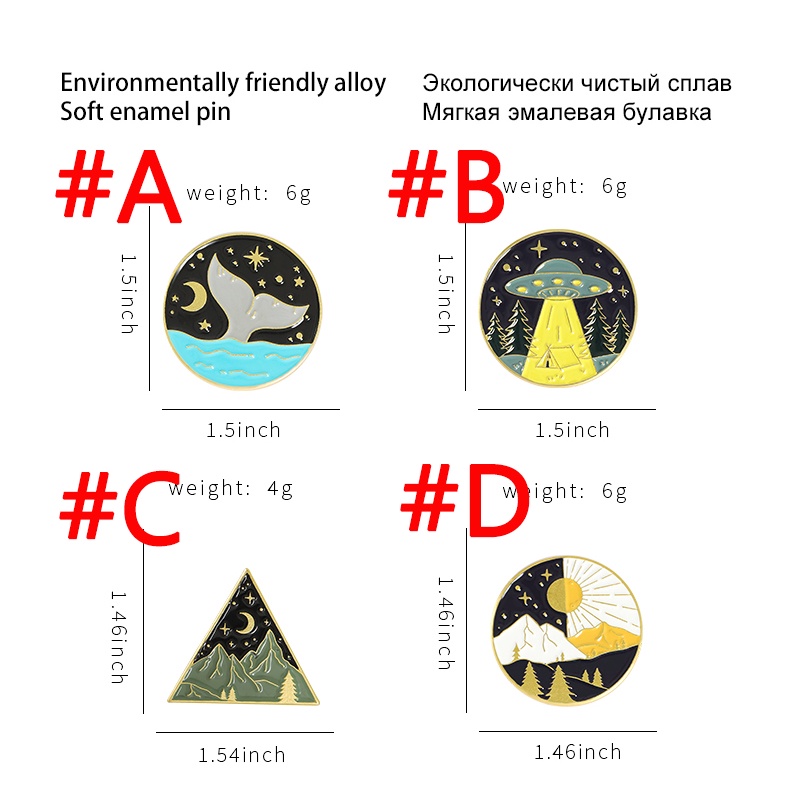 Bros Pin Desain Pemandangan Laut Untuk Hadiah Teman