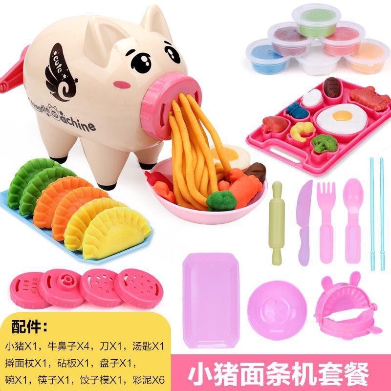 Mainan Fun doh Play Doh Set Kitchen Set Mie Piggy - Mainan Lilin
