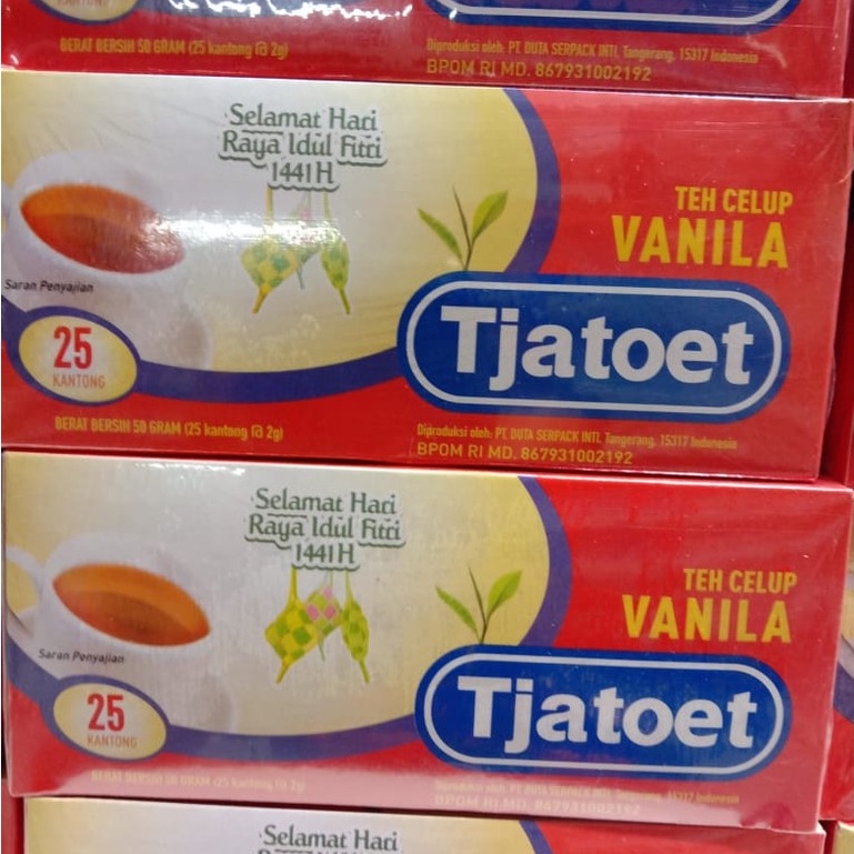 

Tjatoet Teh Celup Vanila 50 gr