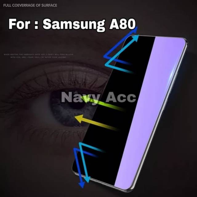 NA - Tempered Glass Blue Light Samsung A80 - Tempered Anti Blue Light Samsung A80