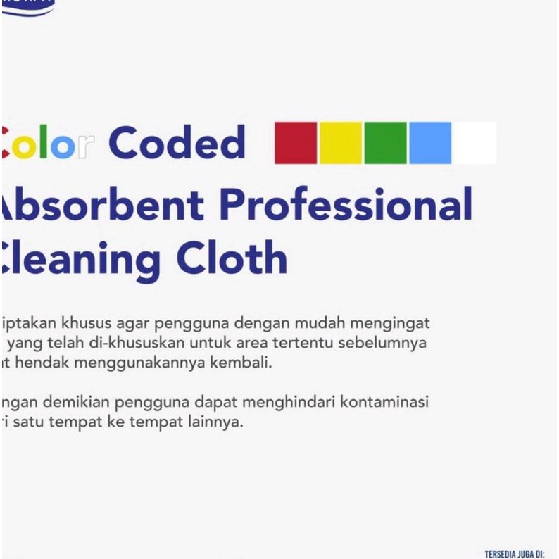 Lap Serba Guna bisa di cuci dipakai kembali Kain Lap POLYMORPH HEAVY DUTY 30x32 Cm isi 10'S