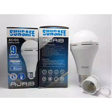 Lampu / Bolam Emergency SunSafe Ajaib 9w / 9 Watt