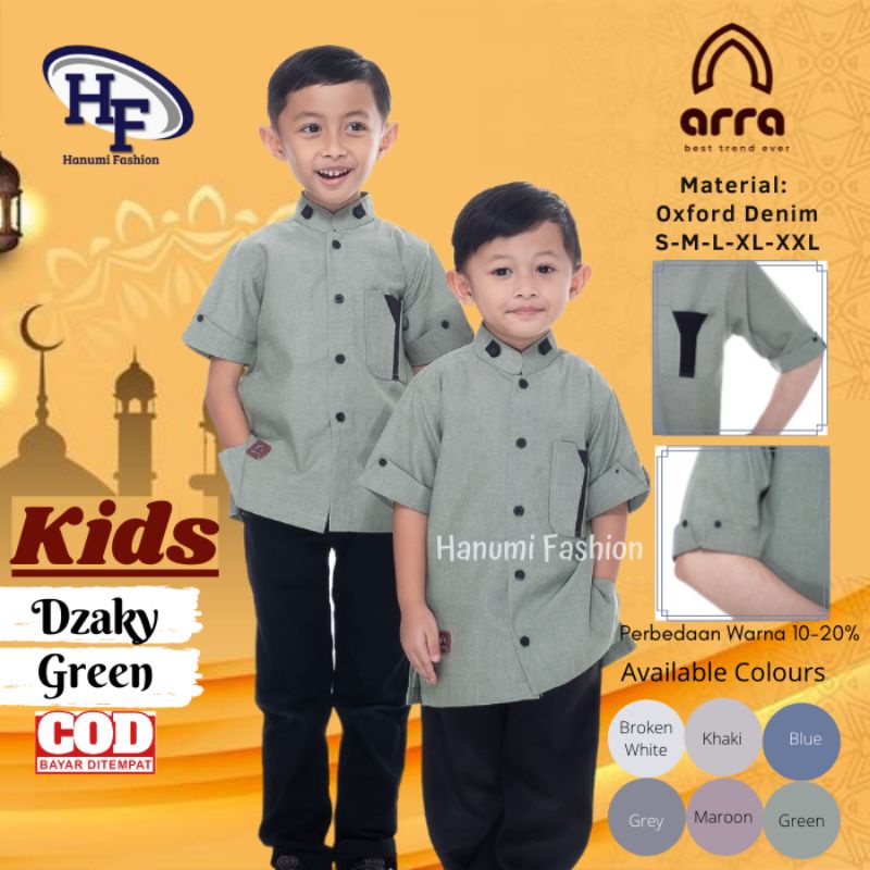 Baju Koko Anak Laki Laki 2-12 Tahun Pakaian Fashion Kokoh Arra Dzaky Dzaki Muslim Gamis Anak Pria Co