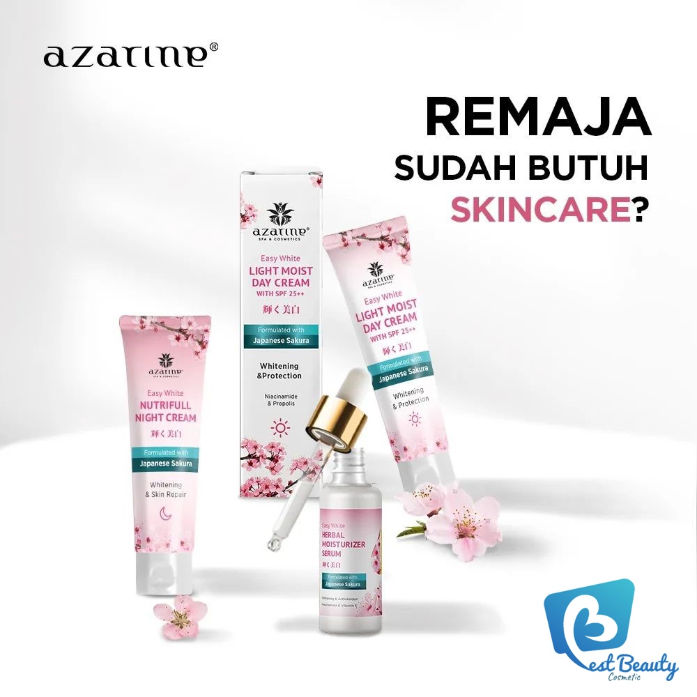 ★ BB ★  AZARINE Easy White Series with Japanese Sakura | Herbal Moisturizer Serum Day Night Cream | Azarine Face Toner 90ml