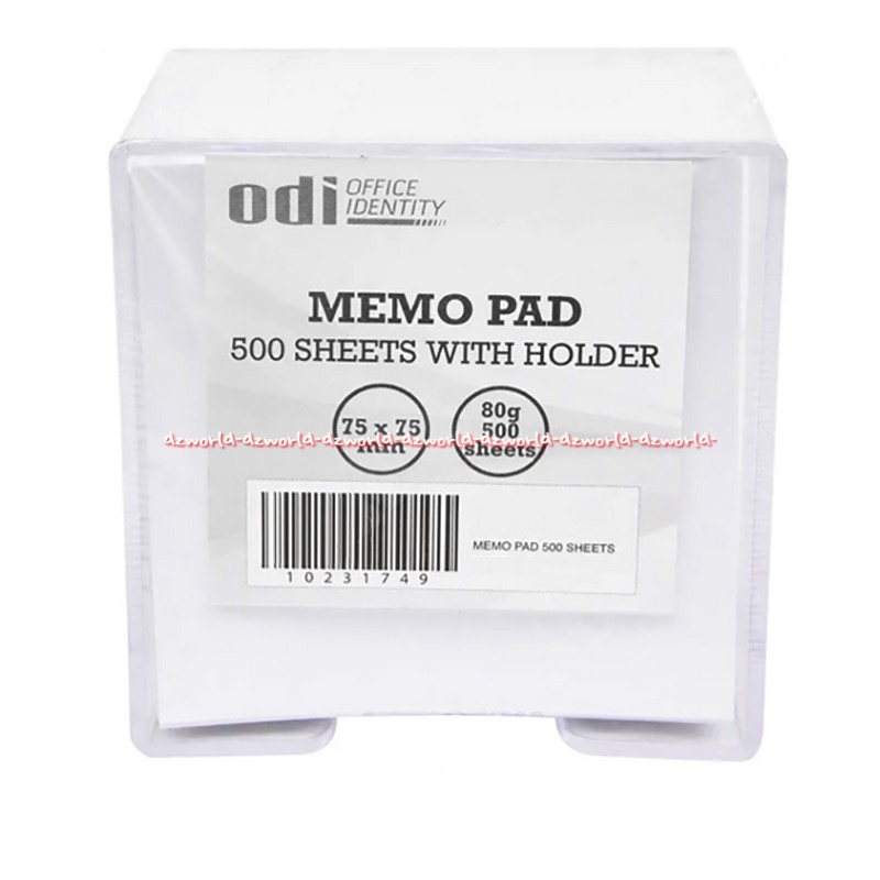 Odi Memopad 500lembar with Holder Kertas Notes Putih Dengan Box Note Lembaran Kotak Polos