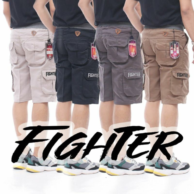 CELANA CARGO PANTS PENDEK RIP (PINGGANG KARET) PRIA DISTRO KASUAL HITAM ABU MOCA CREAM MURAH BAGUS