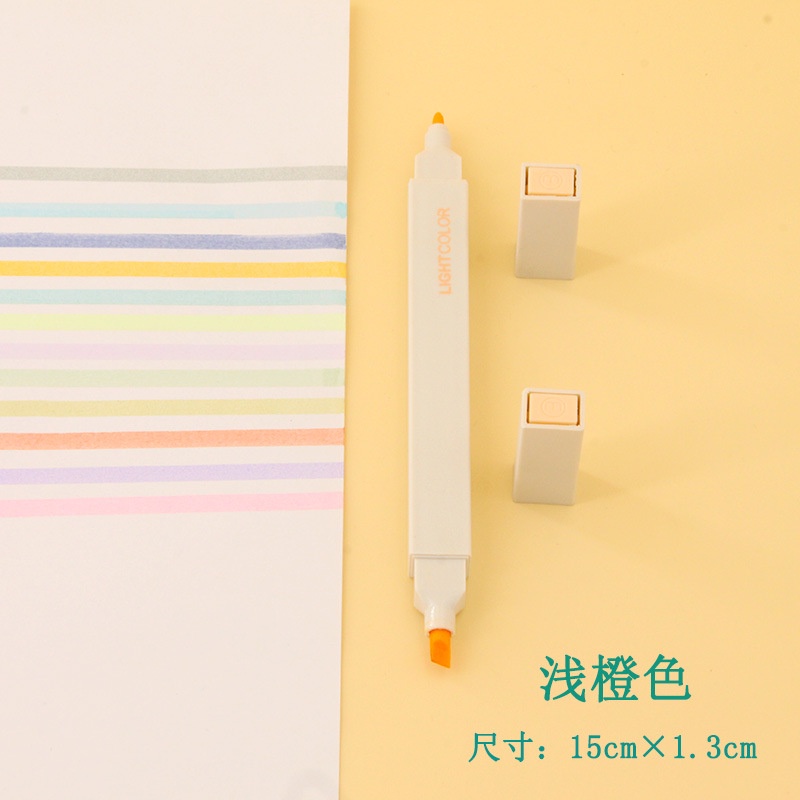 Creative Morandi Highlighter Retro Marker Pen Rough Focus Hand Account Pen Students Stationery Set