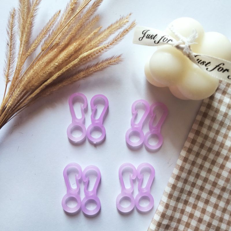 kait plastik bening kait strap masker warna bening