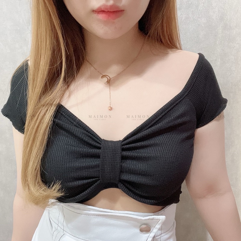 Bowie Summer Crop Top | Atasan Wanita Korean Fashion | Maimon Grosir