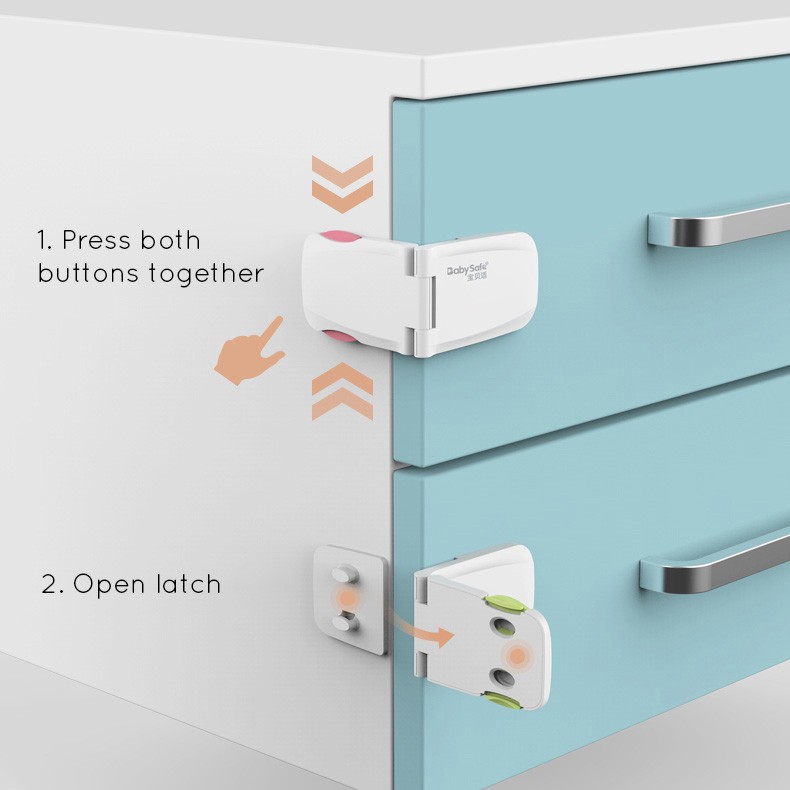 SKIDA Baby Safe XY032 Drawer Lock - Pengaman Pengunci Lemari Laci Anak Kuat 3M