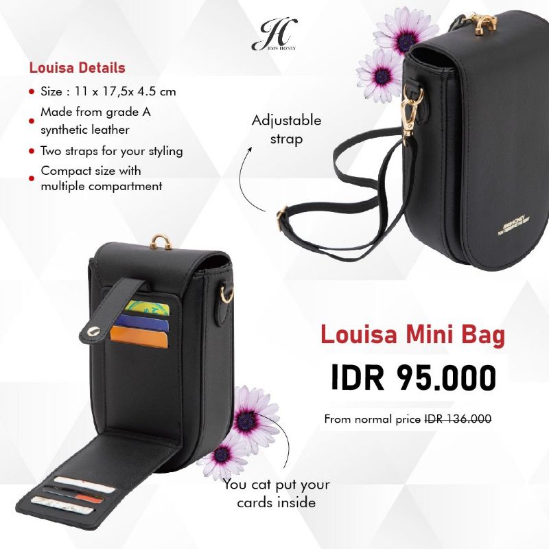 LOUISA MINI BAG JIMSHONEY SLINGPHONE HAND BAG TAS MINI SELEMPANG