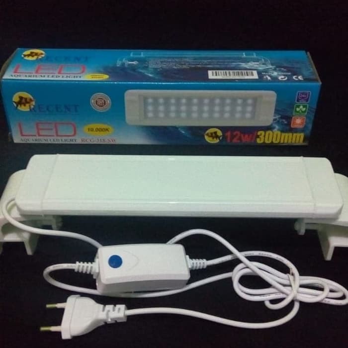 Lampu Led Recent 30cm 12 watt 10000 kelvin aquascpe