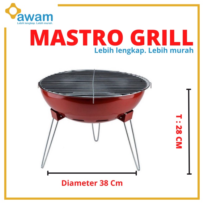 Alat Panggang Serbaguna Maspion Mastro Grill 38 cm – Alat Grill Pan Bbq Anti Lengket Murah Berkualit
