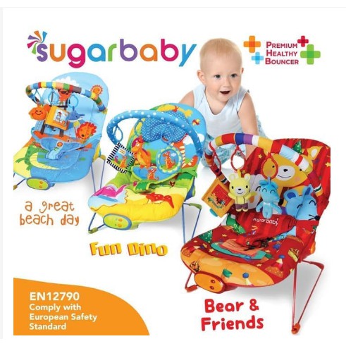 Sugar Baby Premium Healthy Bouncer 3 Recline Ayunan Bayi