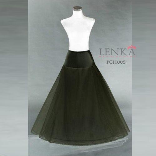 LENKA Pengembang Rok Dalaman Gaun Petticoat Dress Hitam 2 Layer 1 Ring PCH005