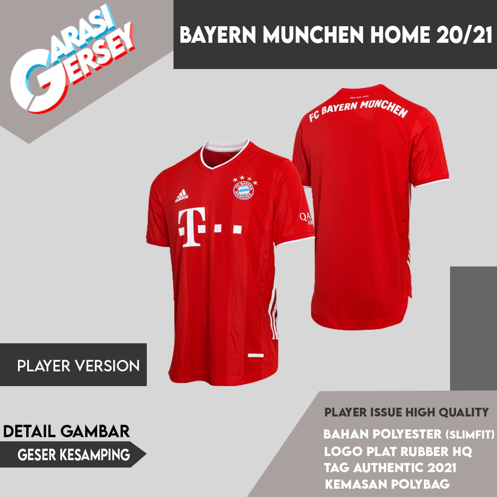 Jersey Bola Bayern Munchen Home 2020 2021 Player Issue Heatready Adizero Climachill