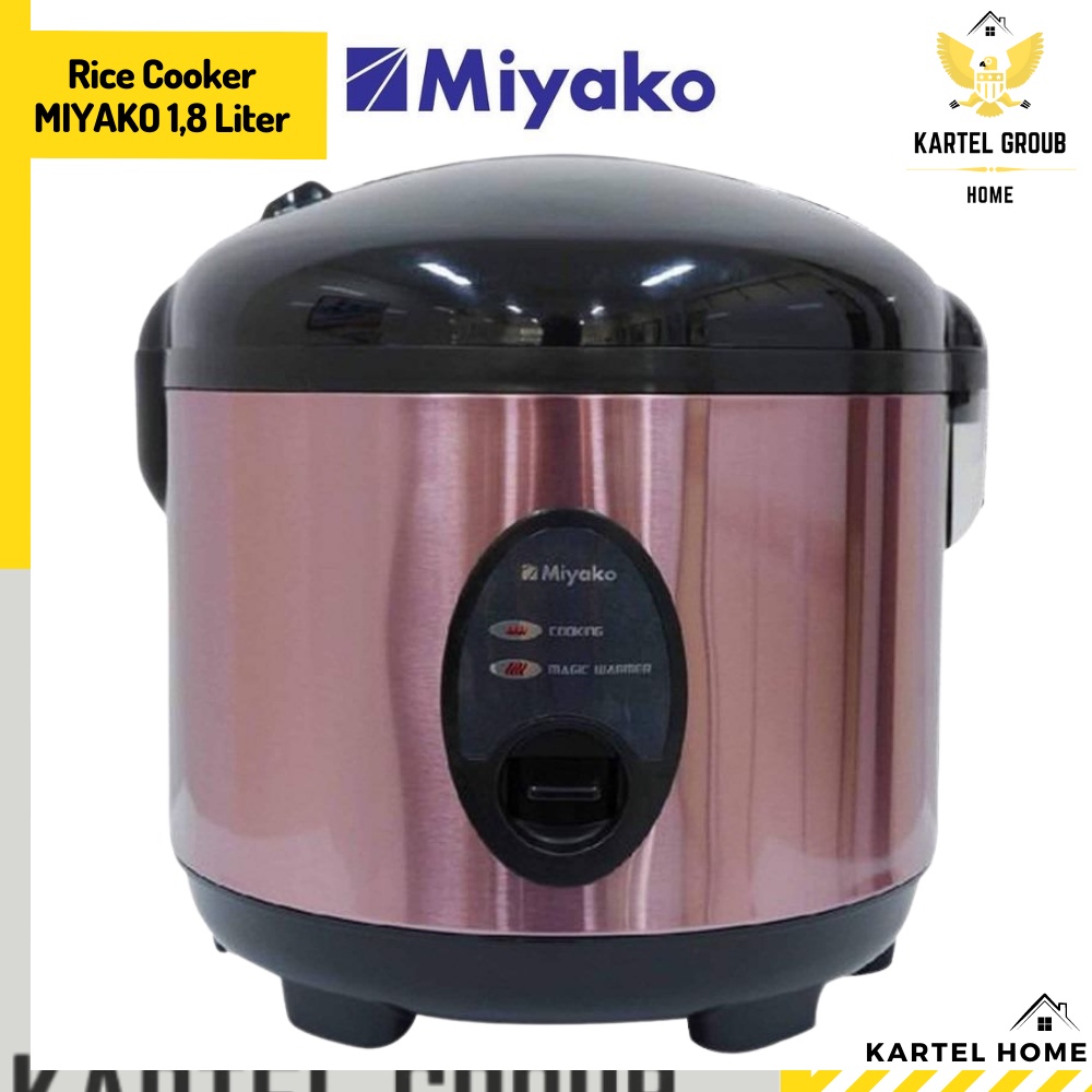 HOME Rice Cooker Miyako 1,8 Liter Stainless Steel 3in1 Silver