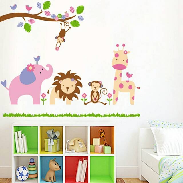 RELIZA WALLSTICKER 60X90 ANIMAL HEWAN ZOO KIDS JM7126